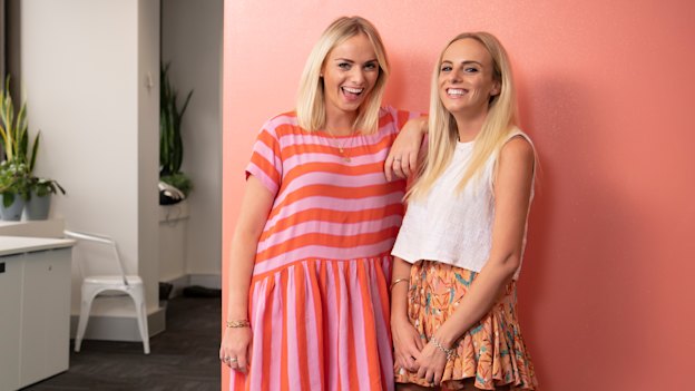 Jessie (at left) and Clare Stephens: “Jessie would go for alpha men, whereas I prefer quiet, creative types.”