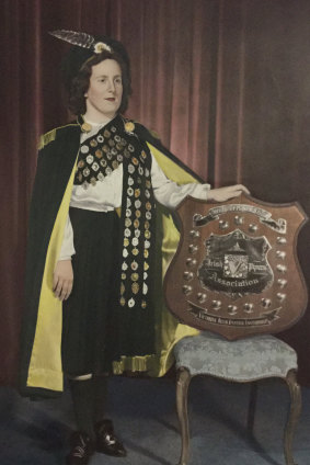 Geraldine Ryan (then Geraldine O'Shea) as state and Australian champion - taken circa 1950.