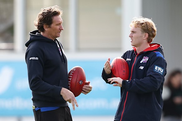 At VFL club Port Melbourne Hird has teamed up with his son, Tom.