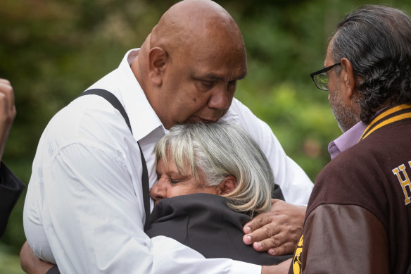 A tearful Kutcha Edwards, Eva Jo Edwards and Mick Edwards said the redress scheme was about righting past wrongs.