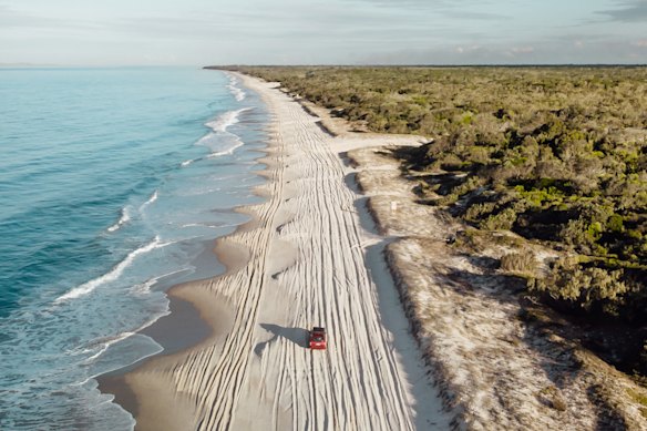 Much of Bribie Island is only accessible by 4WD.