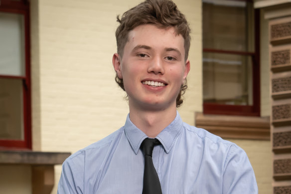 Sydney Grammar student Hugo Sharkey received a 99.95 ATAR without doing any mathematics or science subjects.