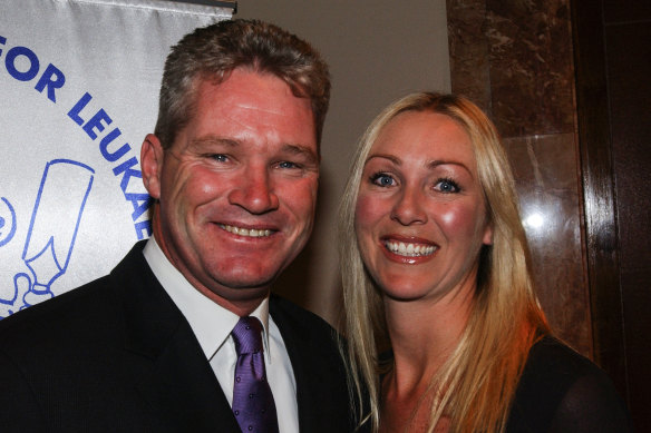 Former Australian cricketer Dean Jones and his wife Jane.