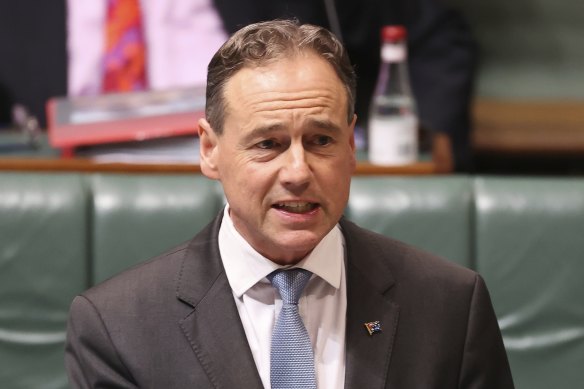 Minister for Health Greg Hunt.