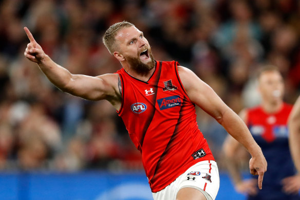 The Bombers’ Jake Stringer is pushing to be fit for the Anzac Day clash with Collingwood.