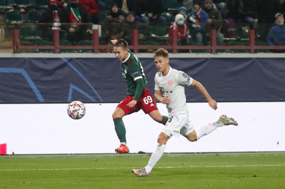 Joshua Kimmich proved the difference in Bayern Munich's 2-1 win over Lokomotiv Moscow.