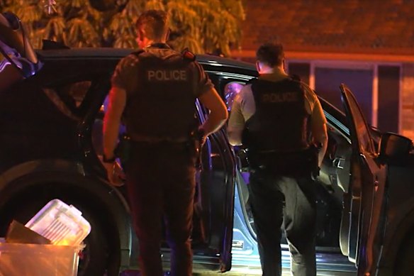 Police have charged two people after a chase came to an end last night. Picture: Night News