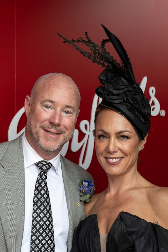 Luke and Cate Sayers at Derby Day.
