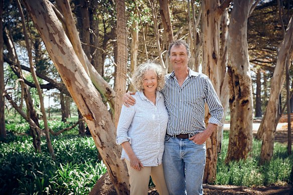 Julie and Sandy Cameron from Meredith Farm Produce.