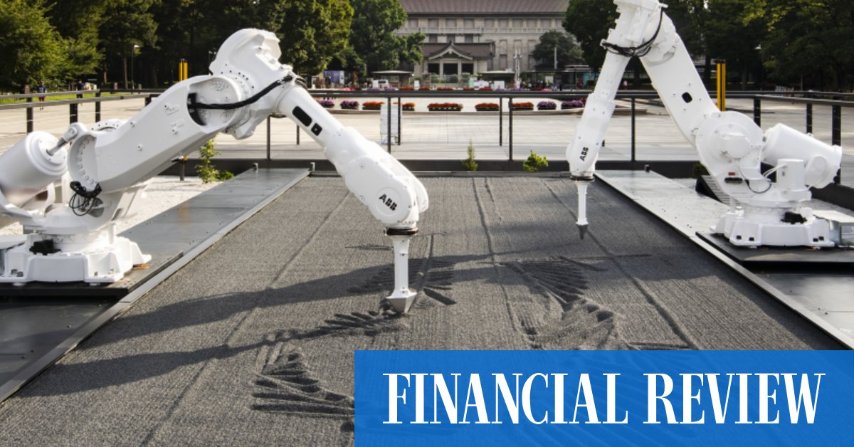 Olympics 2021: Industrial robots track athletes to create Zen-like art in a Tokyo park - Vimarsana News