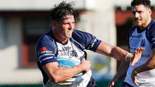 Eastwood's Charlie Gordon was sent to the sin bin in the final minutes against Randwick, but his Eastwood teammates managed to hold on for the win. 