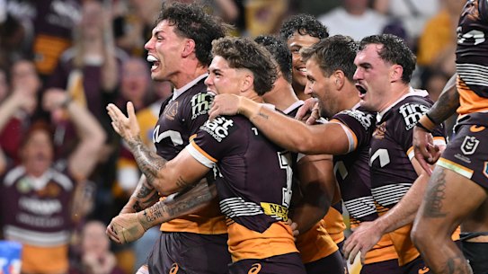 Jordan Riki’s kick chase has been crucial to Brisbane’s resurgence.