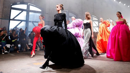 Yousef Akbar’s fashion-as-fantasy aesthetic was clear at his Afterpay Australian Fashion Week show in June. 