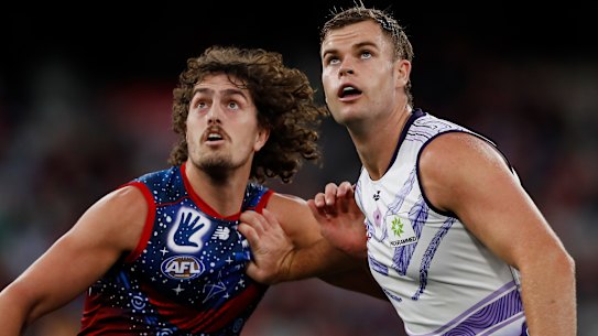 Sean Darcy beat the Demons in the ruck.