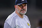 Ange Postecoglou is pictured during an Al Nassr training session