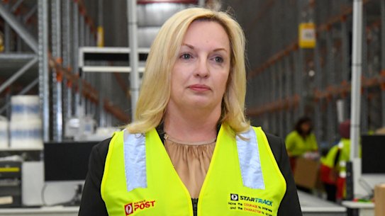 Australia Post chief executive Christine Holgate says the disruption to operations from COVID-19 has been significant. 
