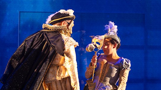 John Shearman and Miela Anich in Much Ado About Nothing at MTC.