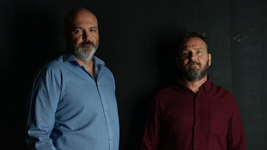 Former Cromer High School students Clint Churchyard and Geoff McGuiness say they were sexually abused by convicted former teacher Peter Wayne Scott.