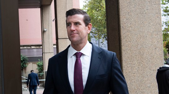 Ben Roberts-Smith arrives at Federal Court today.