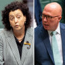 Prime Minister Anthony Albanese, independent MP Monique Ryan and Opposition Leader Peter Dutton.