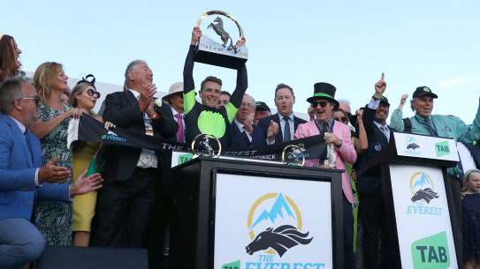 Sam Clipperton lifts the Everest trophy and is hope there are more  to come in  2024.