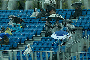 Rain has derailed the final race at the island. 