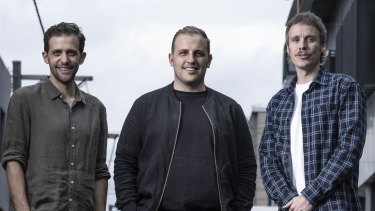 Linktree co-founders from left: Anthony Zaccaria, Alex Zaccaria and Nicky Humphreys.