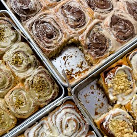 Scrolls are the specialty at Bobo Bakery, which runs regular market stalls as well as a pick-up bakery in Kingsgrove.