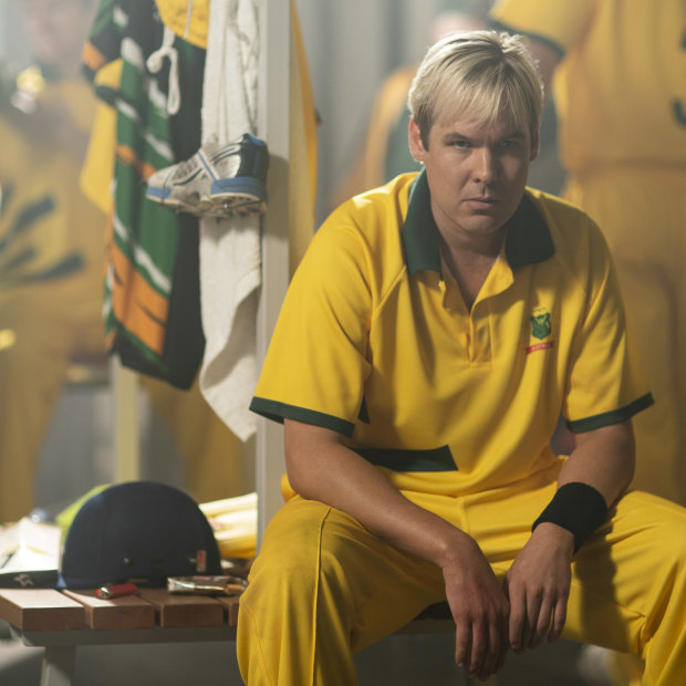 Alex Williams stars as Shane Warne in the two-part biopic miniseries Warnie.