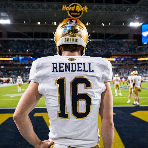 James Rendell had never played a game of American football until last year. He has now moved to Indiana and joined Notre Dame University’s team, which played in the US college national championship in January.