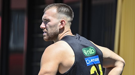 Noah Balta at Richmond training earlier this year.