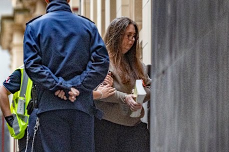 Erin Patterson arriving at Melbourne Supreme Court on April 15.