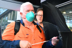 Ian Seeley, the stepson of main suspect Raymond Peter Mulvihill, leaving the coroner’s court in 2021.