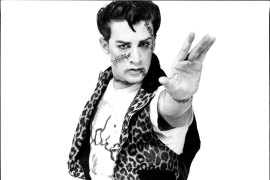 Ignatious Jones playing Frankenfurter in The Rocky Horror Picture Show. 
