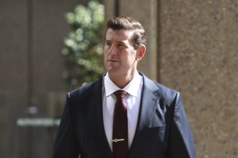 Ben Roberts-Smith outside the Federal Court in Sydney last month.