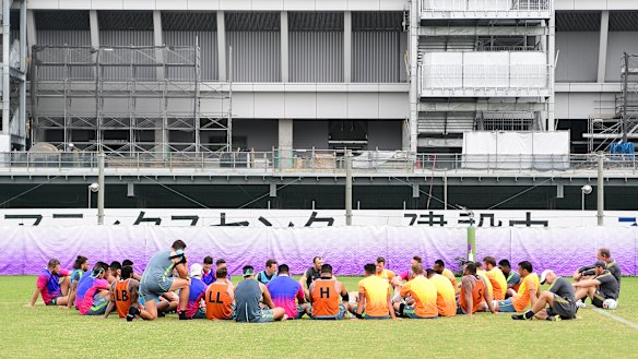The Wallabies will be taking no chances as they work out how to avoid Typhoon Hagibis. 