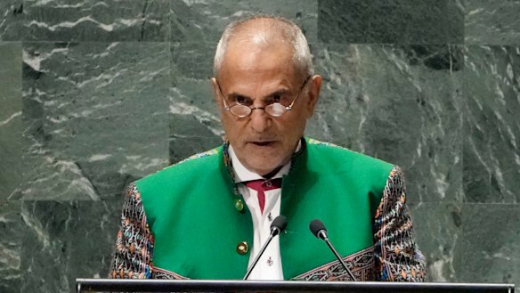 East Timor President Jose Ramos-Horta addresses the United Nations General Assembly in New York last month.