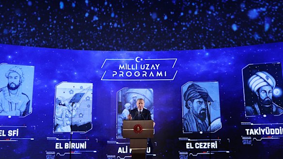 Turkish President Recep Tayyip Erdogan speaks in Ankara, Turkey.