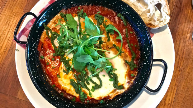 Baked eggs to warm you up on a chilly morning.