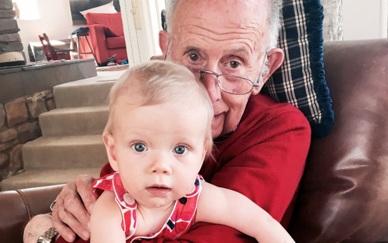 John Landy with granddaughter Neve.