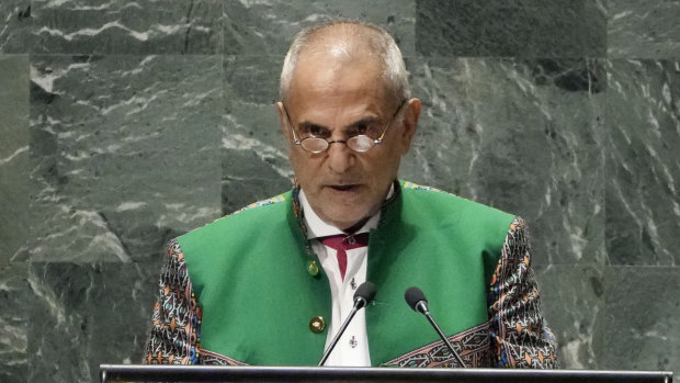 East Timor President Jose Ramos-Horta addresses the United Nations General Assembly in New York last month.