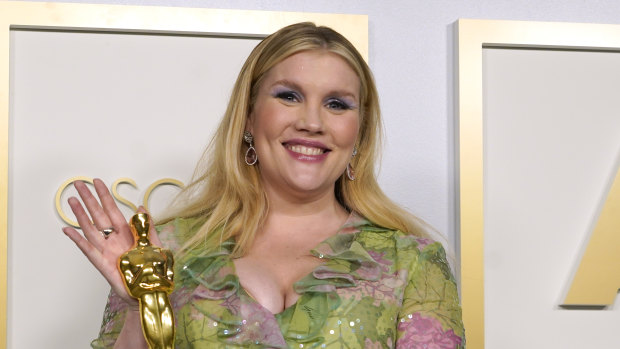 Emerald Fennell, winner of the Oscar for best original screenplay for Promising Young Woman.