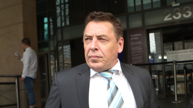 Mark Thompson leaves the Melbourne Magistrate Court on June 28. 
