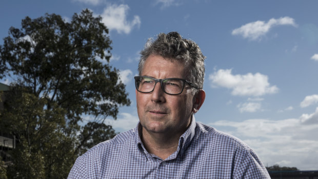 Federal Member for Hinkler Keith Pitt by the Burnett River in Bundaberg.