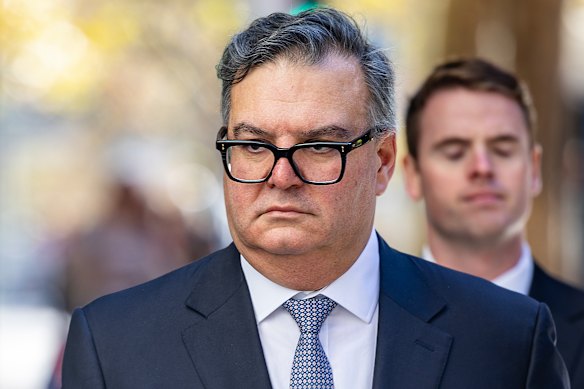 Michael Palassis, executive director at Paxon consulting firm arrives at ICAC on Thursday.