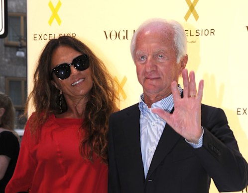 Leonardo Del Vecchio with wife Nicoletta Zampillo wife in 2011. 