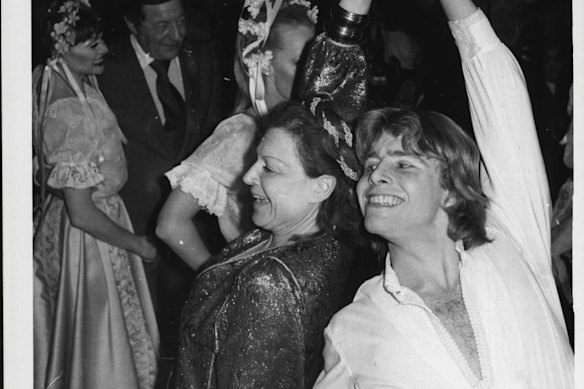 Regine, pictured at her New York disco in 1977 with a Russian ballet dancer, made exclusivity an art form.  