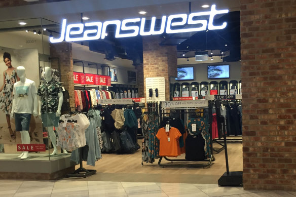 Jeanswest at Westfield in Sydney’s Miranda, one of the country’s top 10 shopping centres.