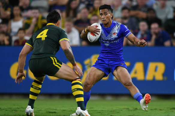 Fullback Sua Fa’alogo impressed on debut for Samoa on Saturday night.