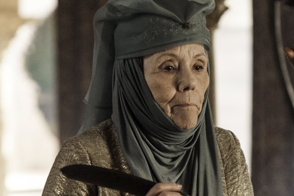 Diana Rigg as Lady Oleanna Tyrell in Game of Thrones.